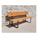 Banc jardin public - Banc urbain - Banc bois exotique