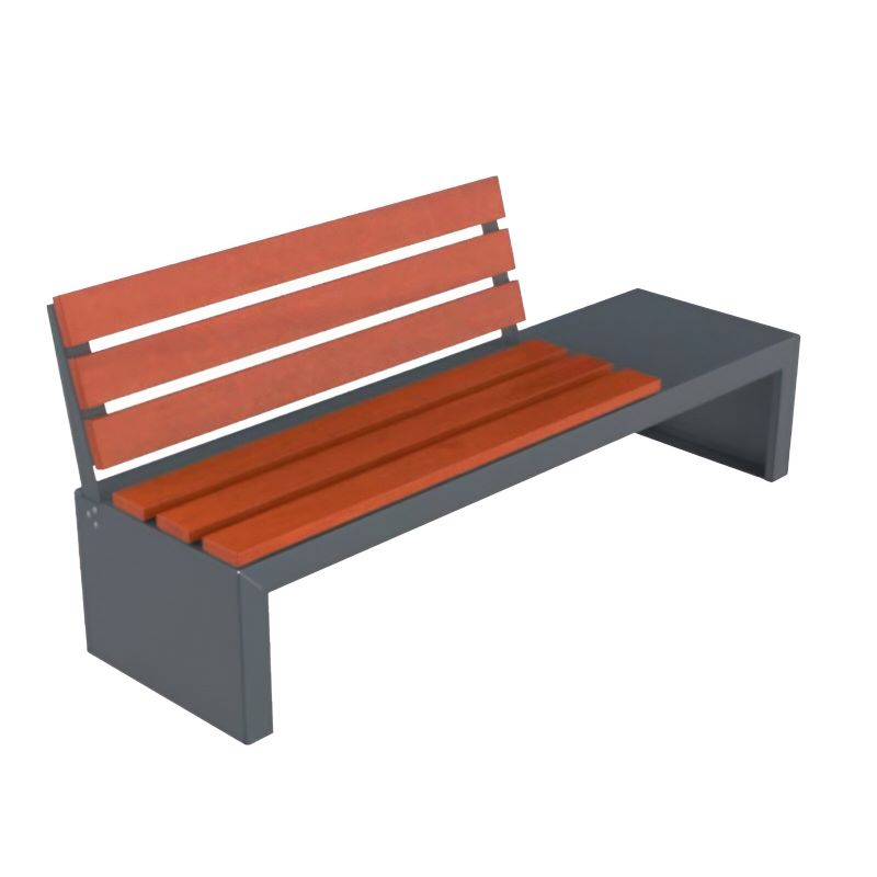 Banc public en métal et bois Durango