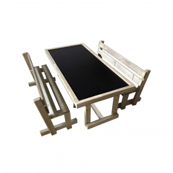 Table et banc en bois - Mobilier scolaire - Aménagement scolaire