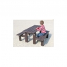 Table rectangle en plastique recyclé pour enfant