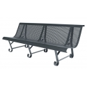 Banc en tôle, perforé rond, 3 pieds, gris anthracite. Coloris en option.