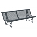 Banc en tôle, perforé rond, 2 pieds, gris anthracite. Coloris en option.