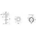 Dimensions de la corbeille radial structure acier.