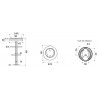 Dimensions de la corbeille radial structure acier.