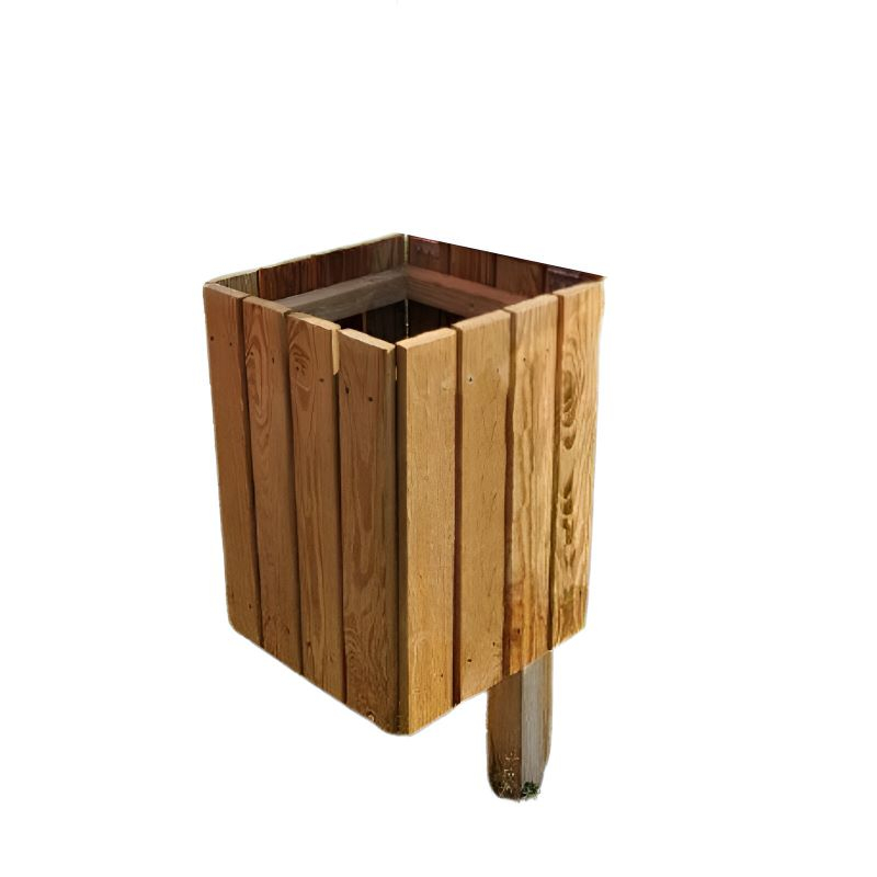 Corbeille carrée en bois sans couvercle