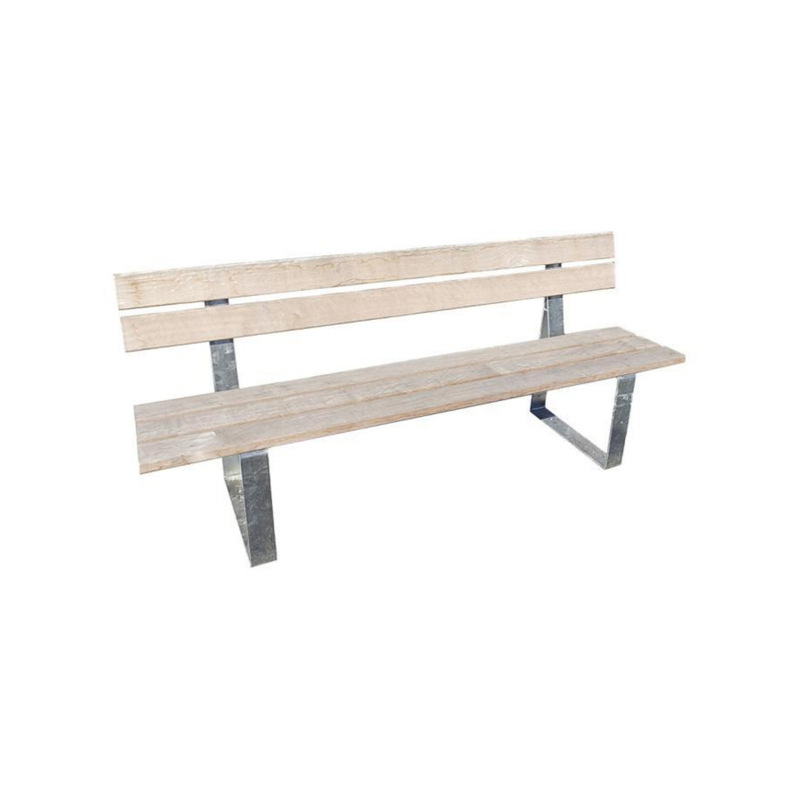 Banc public - Banc en bois et acier - Banc urbain