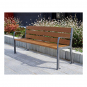 Banc bois et acier - Banc urbain - Banc de ville