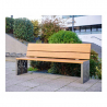 Banc parc public - Banc bois et acier - Banc de ville