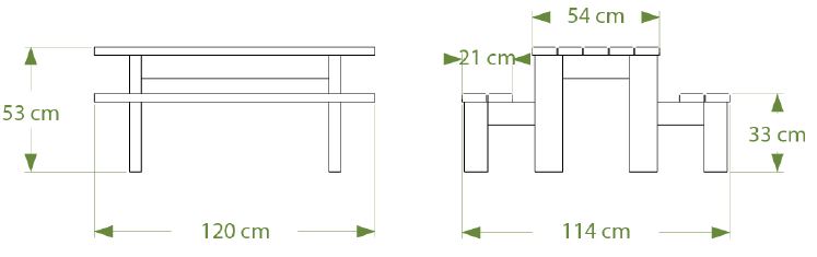 Table rectangle en plastique, pour enfants